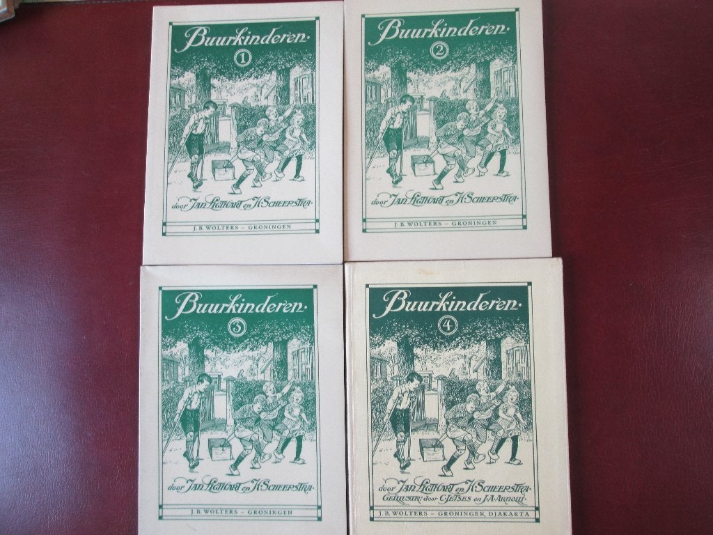 Buurkinderen, 4 deeltjes, door Jan Ligthart en H. Scheepstra, Ophalen of Verzenden, Zo goed als nieuw, Overige niveaus, Nederlands