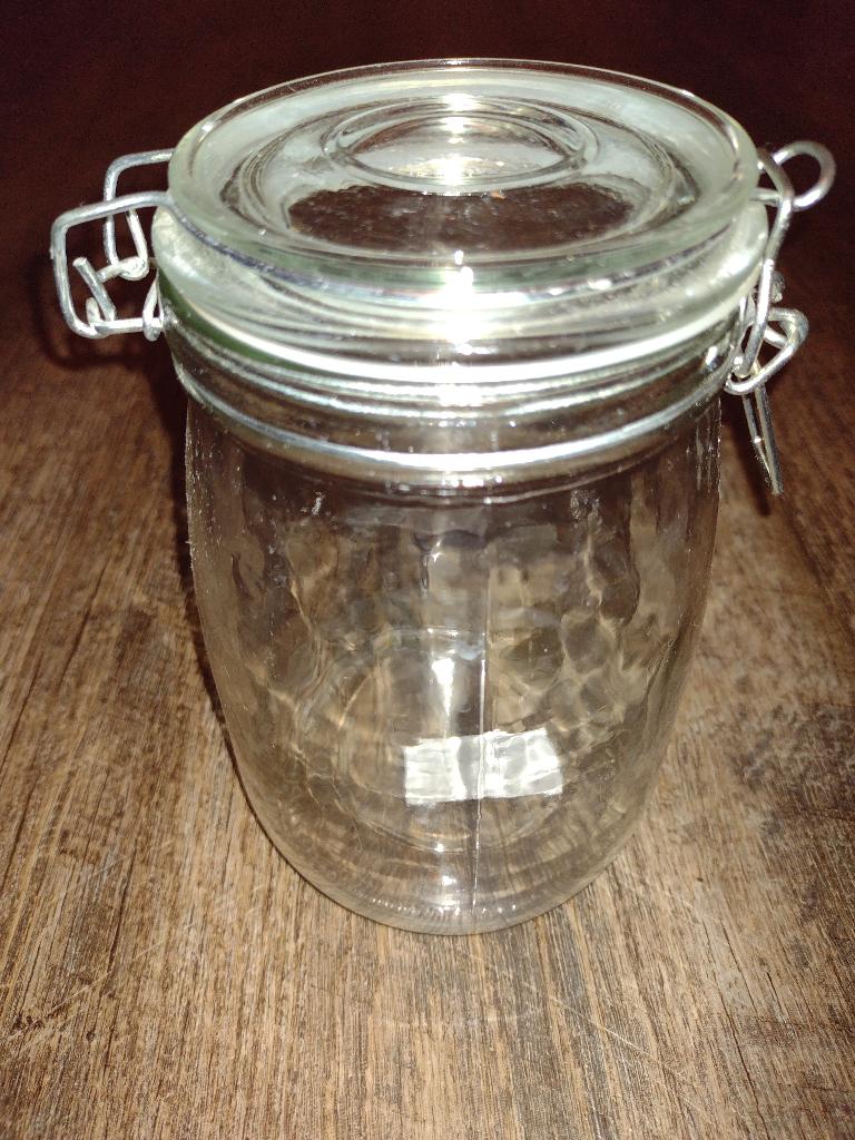 weckpot glas ongeveer 16 cm hoog, Ophalen of Verzenden, Zo goed als nieuw, Glas, Pot, Bus of Blik