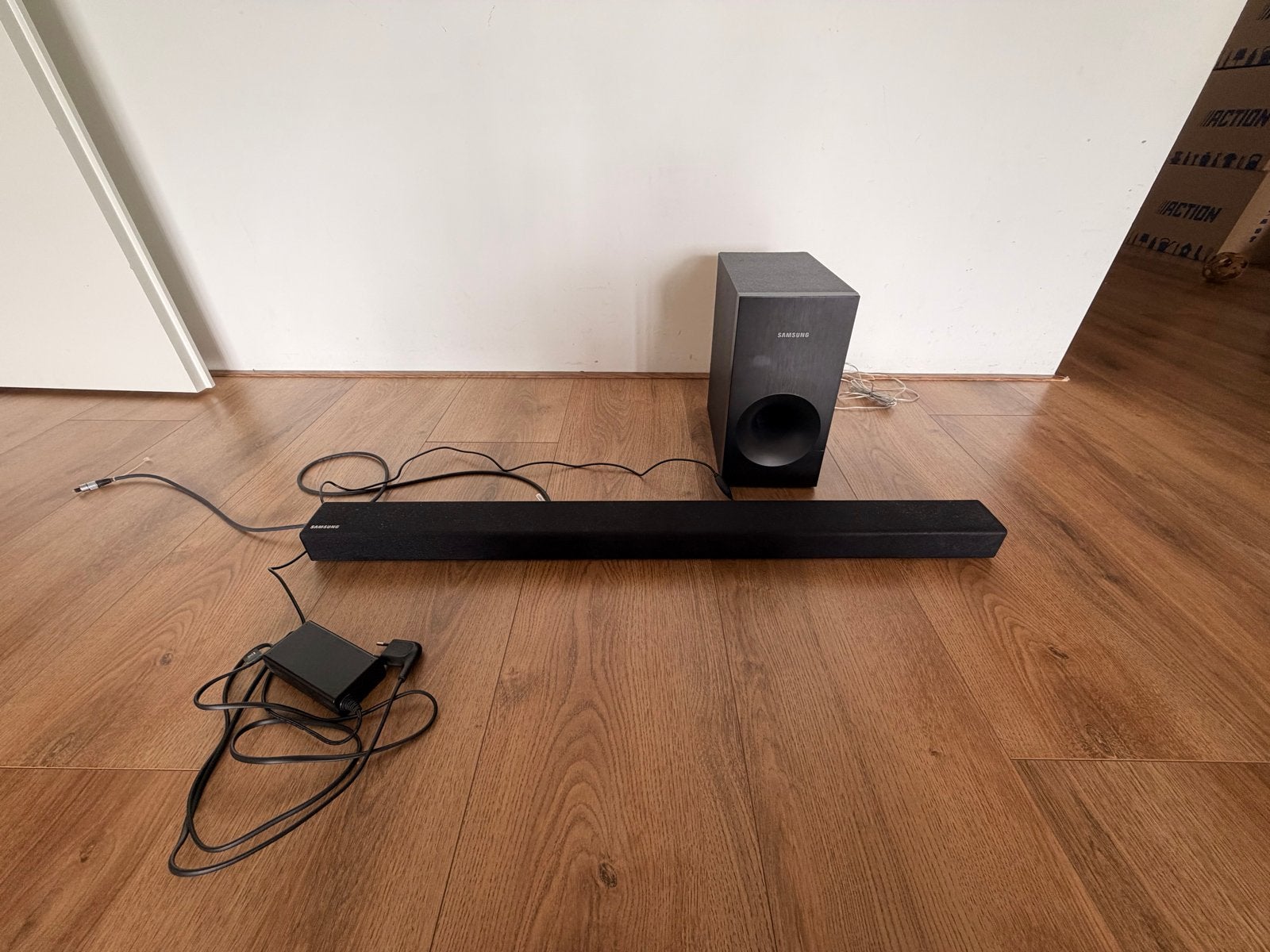 Zwarte Samsung Soundbar met Externe Subwoofer, Ophalen, Bluetooth, Gebruikt