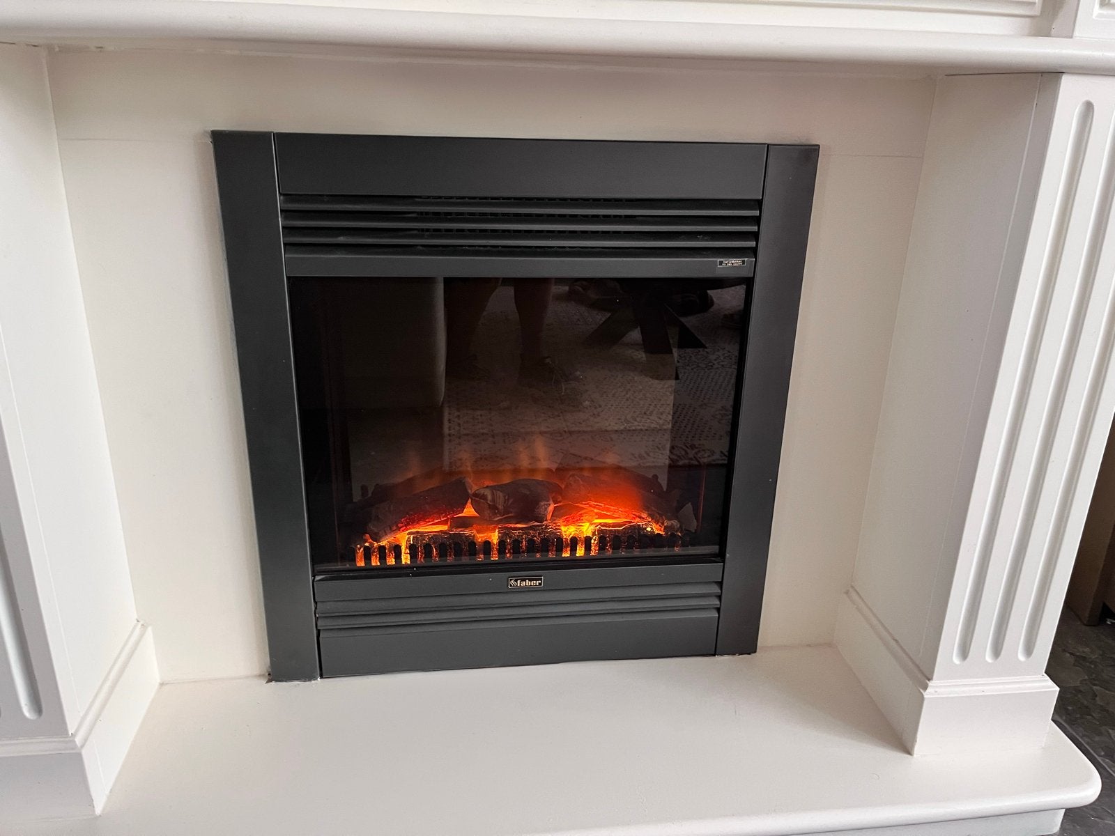 Faber Narvik elektrische haard met sfeerverwarming, Ophalen of Verzenden, Zo goed als nieuw, Inbouwhaard, Elektrische haard