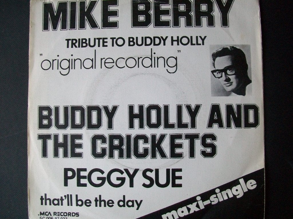 MIKE BERRY met Tribute to Buddy Holly in goede staat (1974), Verzenden, 7 inch, Beschermende buitenhoes, Zo goed als nieuw