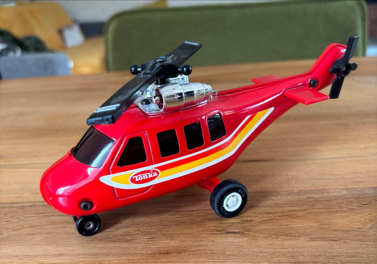 Tonka Helikopter Rood - Vintage Speelgoed, Ophalen of Verzenden, Gebruikt