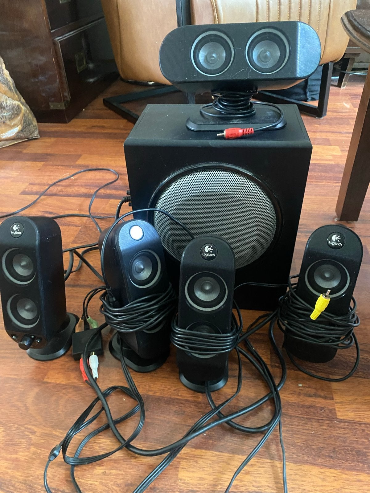 Logitech X-530 5.1 Speakerset voor PC of Gaming, Ophalen of Verzenden, Gebruikt, Audiokanaal 5.1