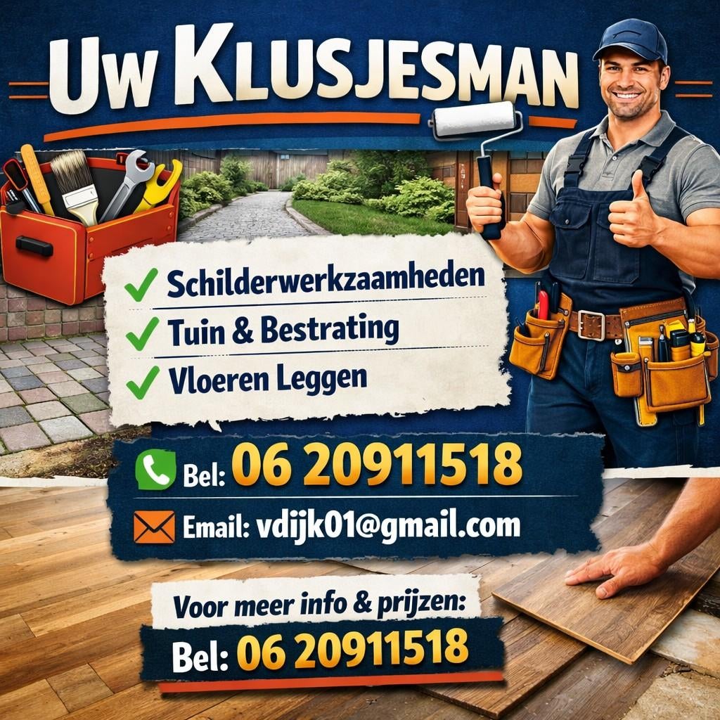 Uw klusjesman omgeving leiden, Tickets en Kaartjes, Eén persoon
