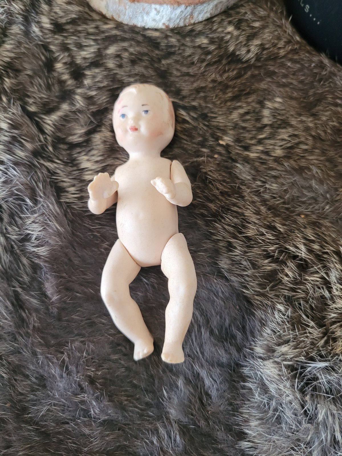 Antieke porseleinen babypop - Vintage verzamelobject, Ophalen, Gebruikt, Overige typen