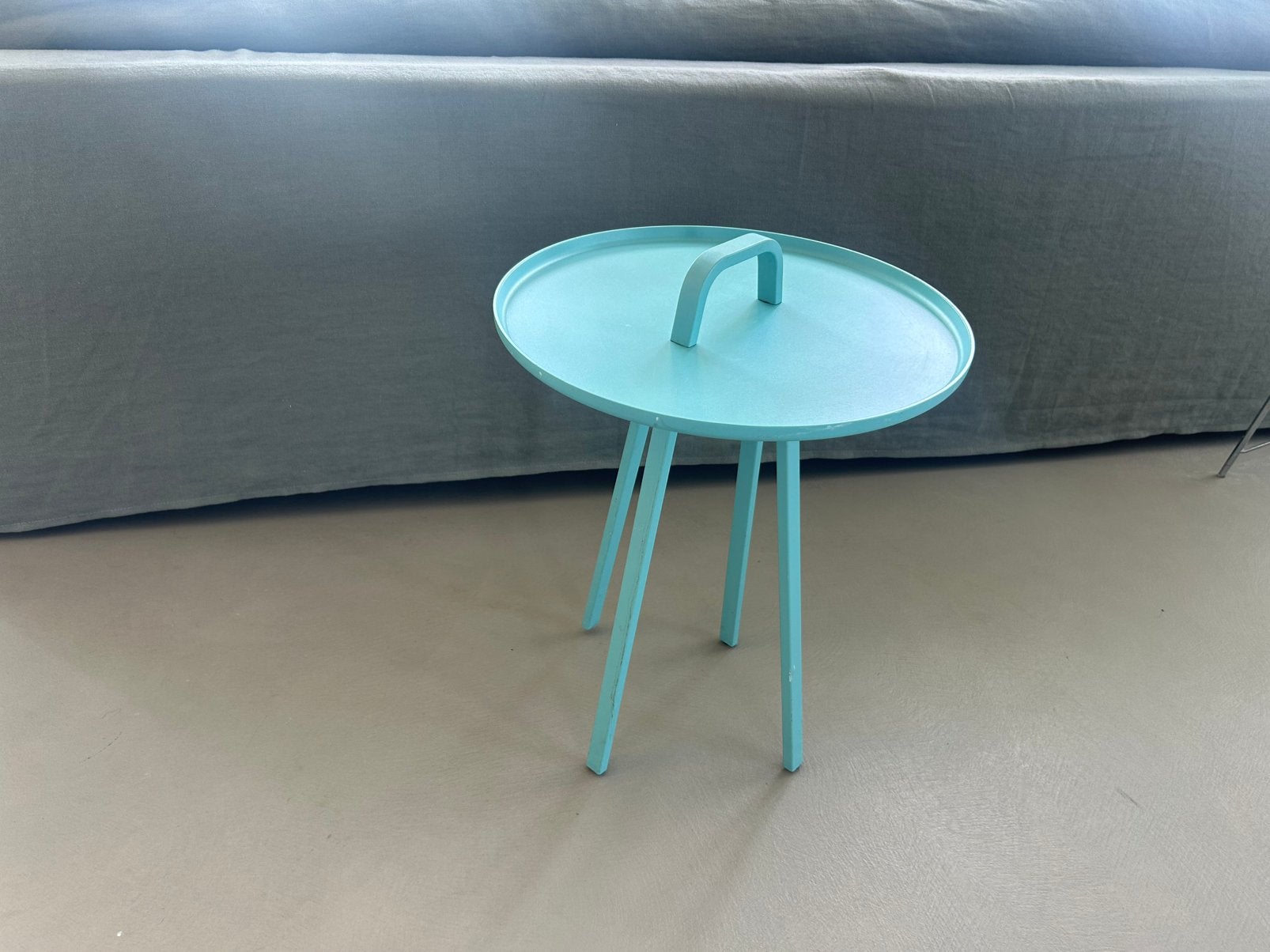 Bijzettafel Montis Tor groen/blauw aqua, Gebruikt, Metaal of Aluminium, Rond, Modern