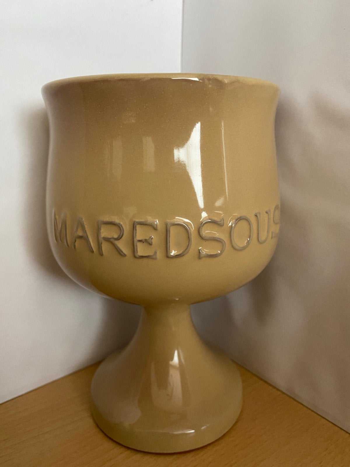 6x Maredsous bierkelk aardewerk bierglas, Ophalen of Verzenden, Zo goed als nieuw, Glas of Glazen, Overige merken
