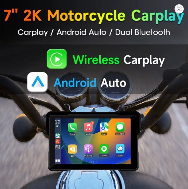 7" 2K Motorfiets CarPlay/Android Auto Display IPX7, Ophalen of Verzenden, Nieuw