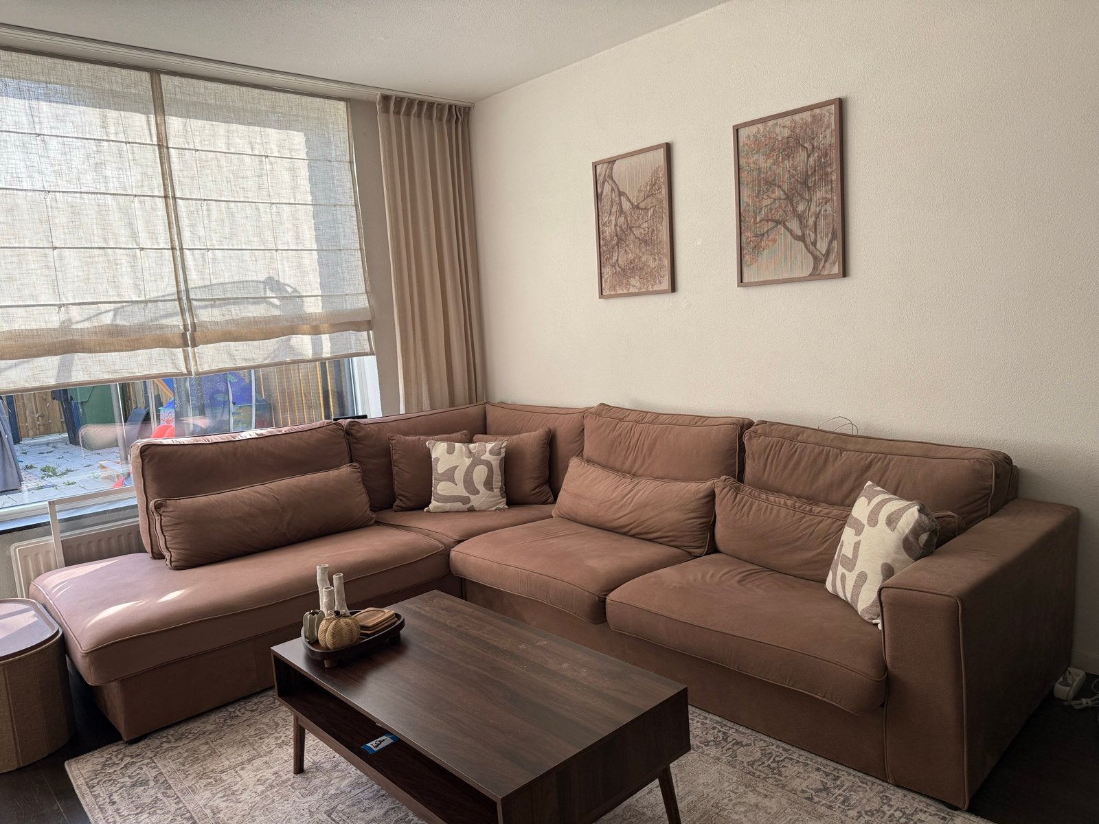 Loungebank Decor Wonen (links) - Wasbare hoezen, Ophalen, Gebruikt, 100 tot 125 cm, Hoekbank