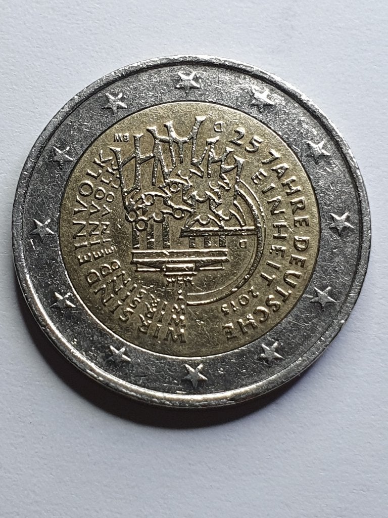 2 Euro Duitsland - 2015 - 25 Jahre Duitse Eenheid (D), Ophalen of Verzenden, Duitsland, 2 euro, Losse munt
