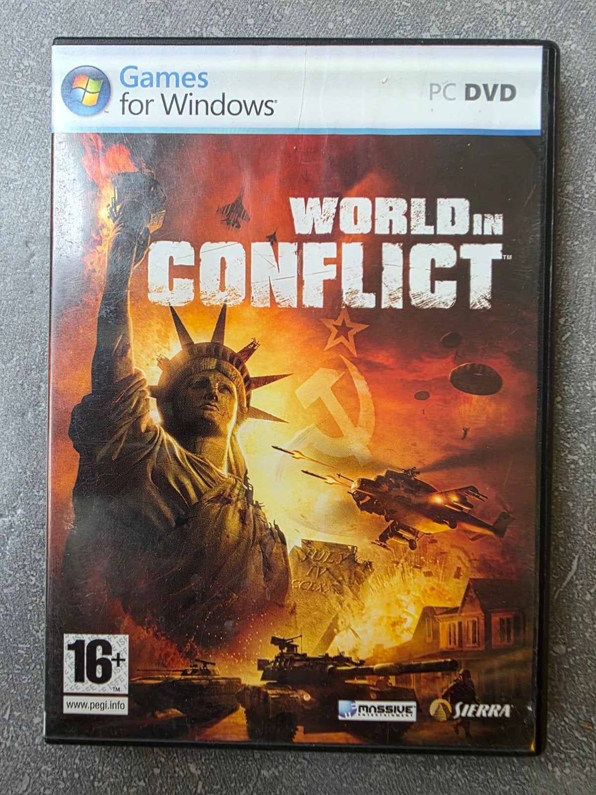 Pc game World in Conflict

Game in een goede staat

In World, 1 speler, Ophalen of Verzenden, Zo goed als nieuw, Strategie en Constructie