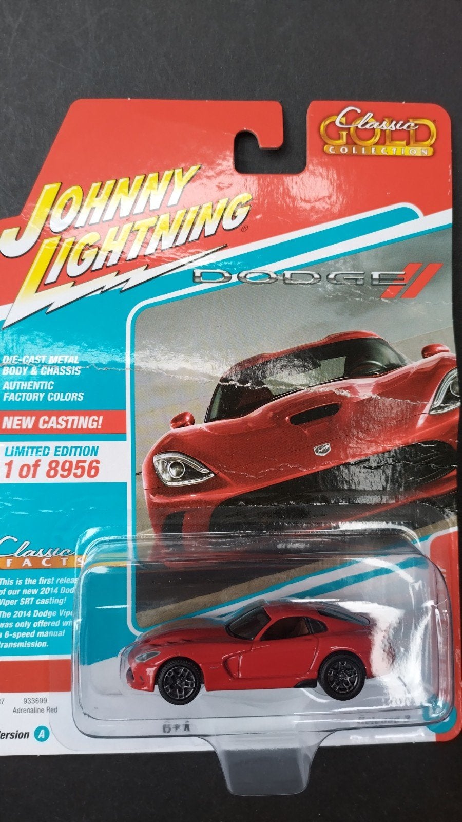 Dodge Viper Srt 1:64 Johnny Lightning Pol, Auto, Verzenden, M, Zo goed als nieuw