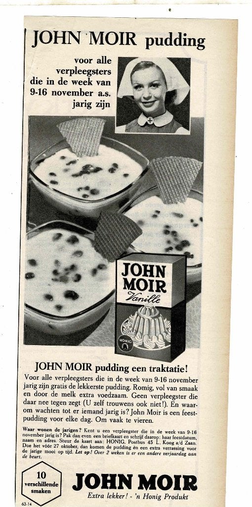 JOHN MOIR Pudding een traktatie voor alle verpleegsters 1963, Verzenden, Zo goed als nieuw, Overige typen