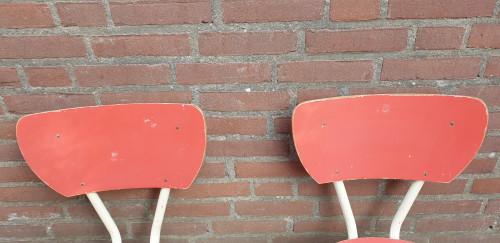 stoelen vintage roze wit twee stuks, Ophalen of Verzenden