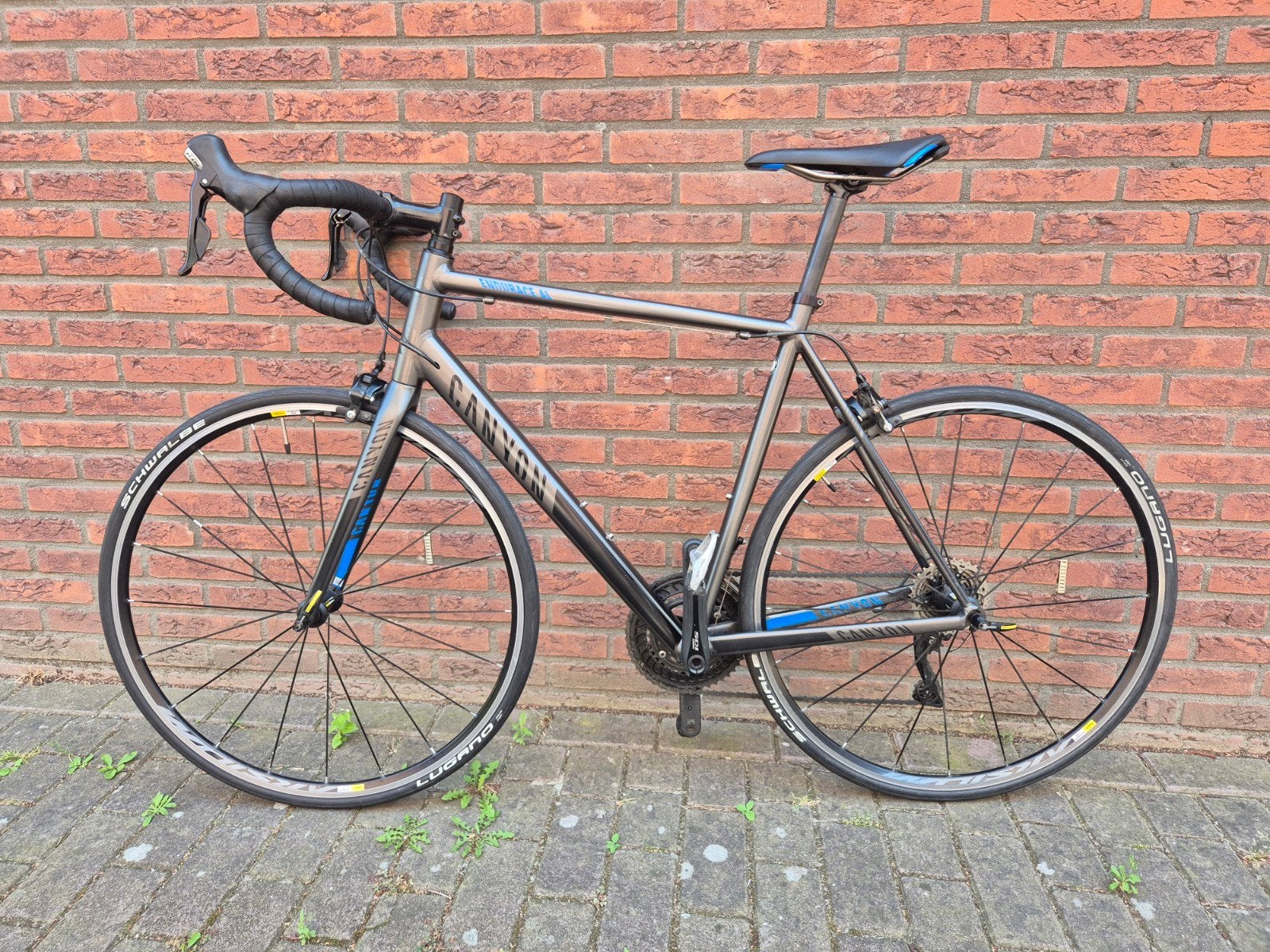 Canyon Endurace AL6  maat L - Shim 105 antraciet racefiets, 28 inch, Velgrem, Zo goed als nieuw, 15 tot 20 versnellingen