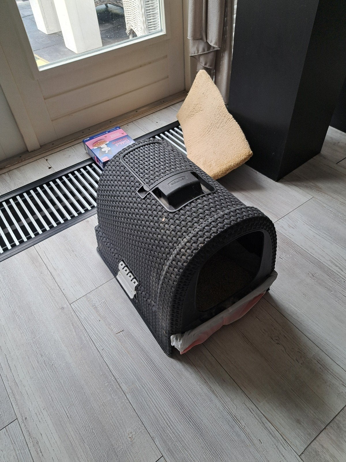Kattebak grijs merk curver, Dieren en Toebehoren, Ophalen, Zo goed als nieuw, Open