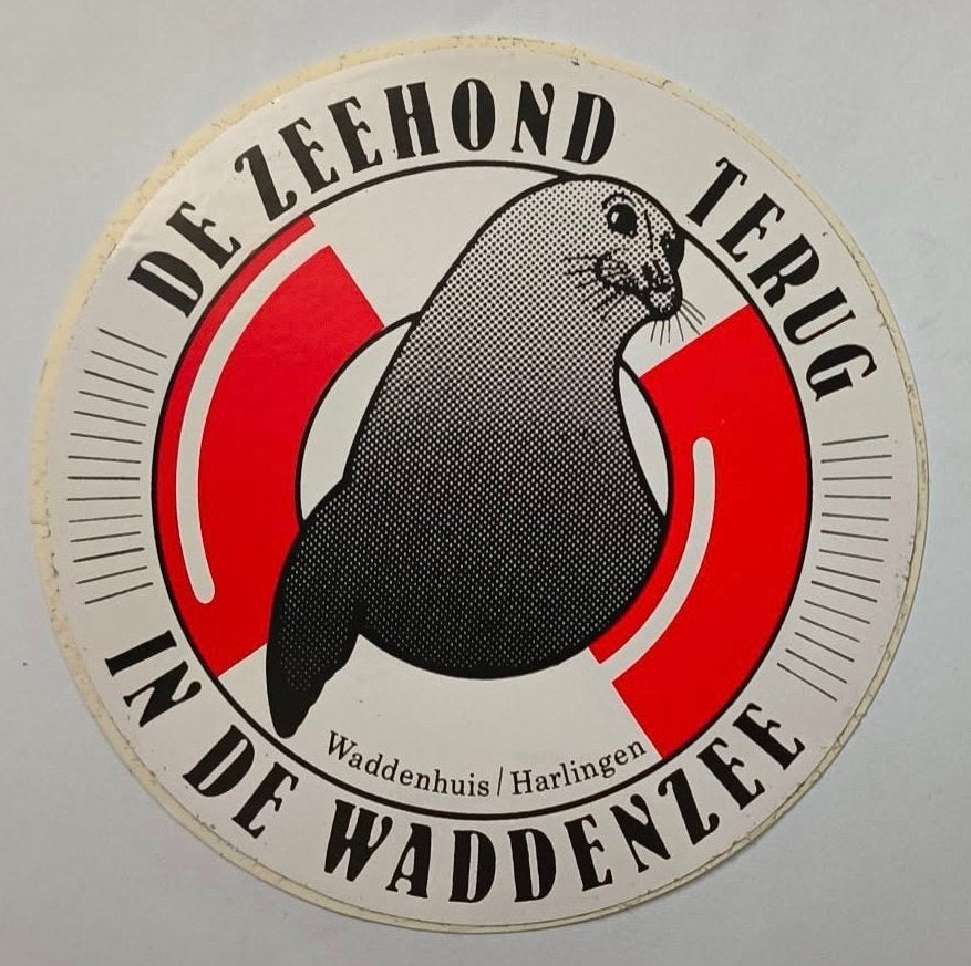 Sticker de zeehond terug in de Waddenzee, Verzamelen, Ophalen of Verzenden, Zo goed als nieuw, Dier en Natuur
