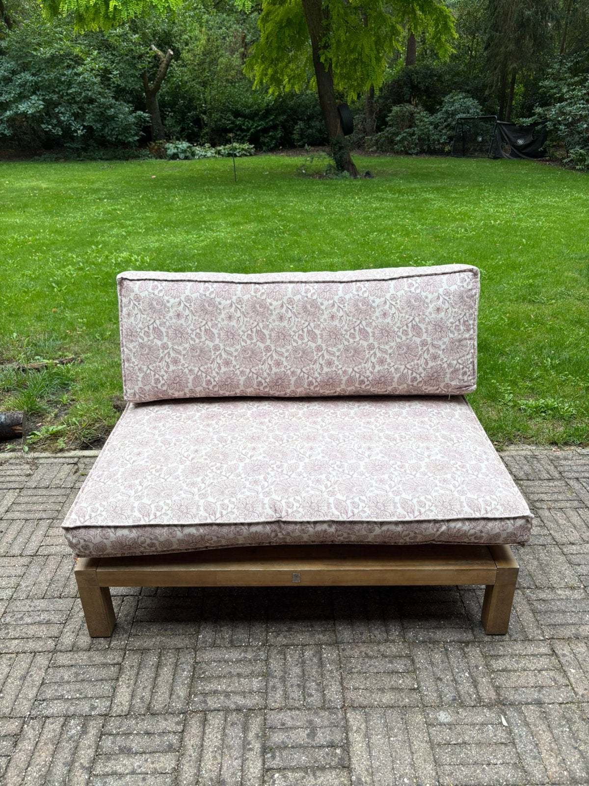Karwei loungeset houten intratuin palletkussens, Ophalen, Gebruikt, Hout