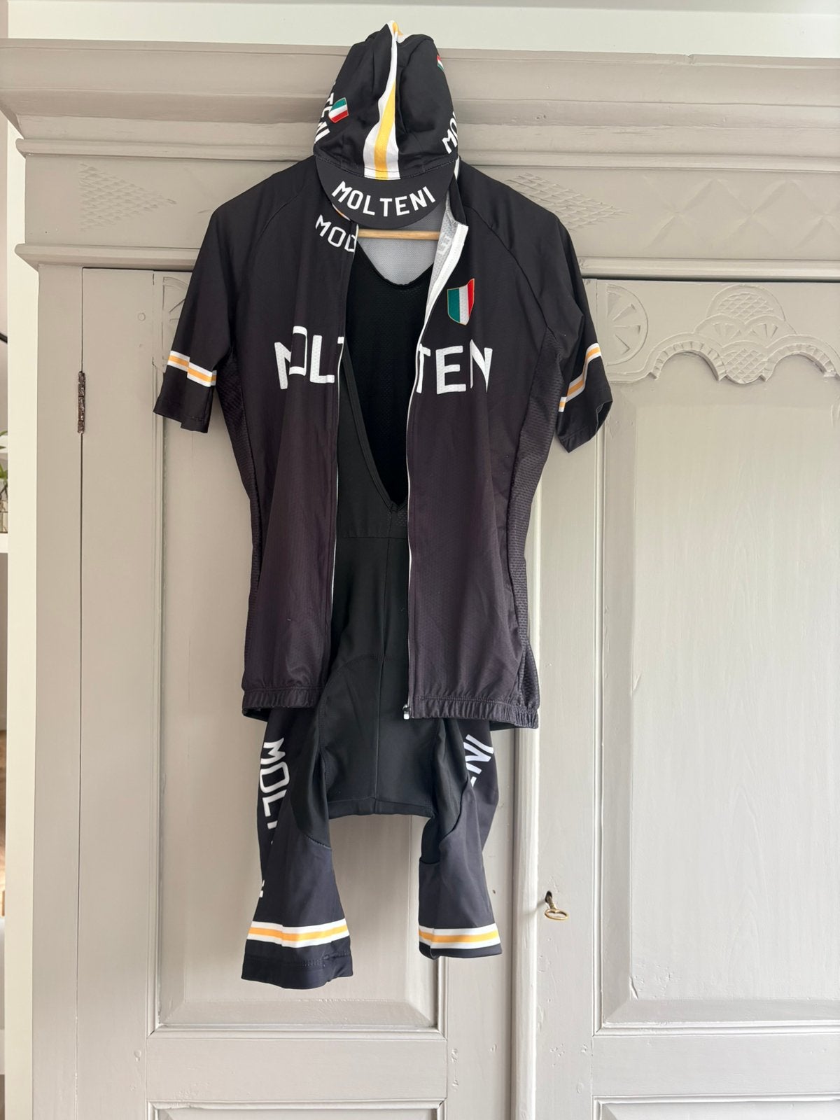 Retro wielertenue Molteni, Fietsen en Brommers, Fietsaccessoires | Fietskleding, Heren, Nieuw, Ophalen of Verzenden, L