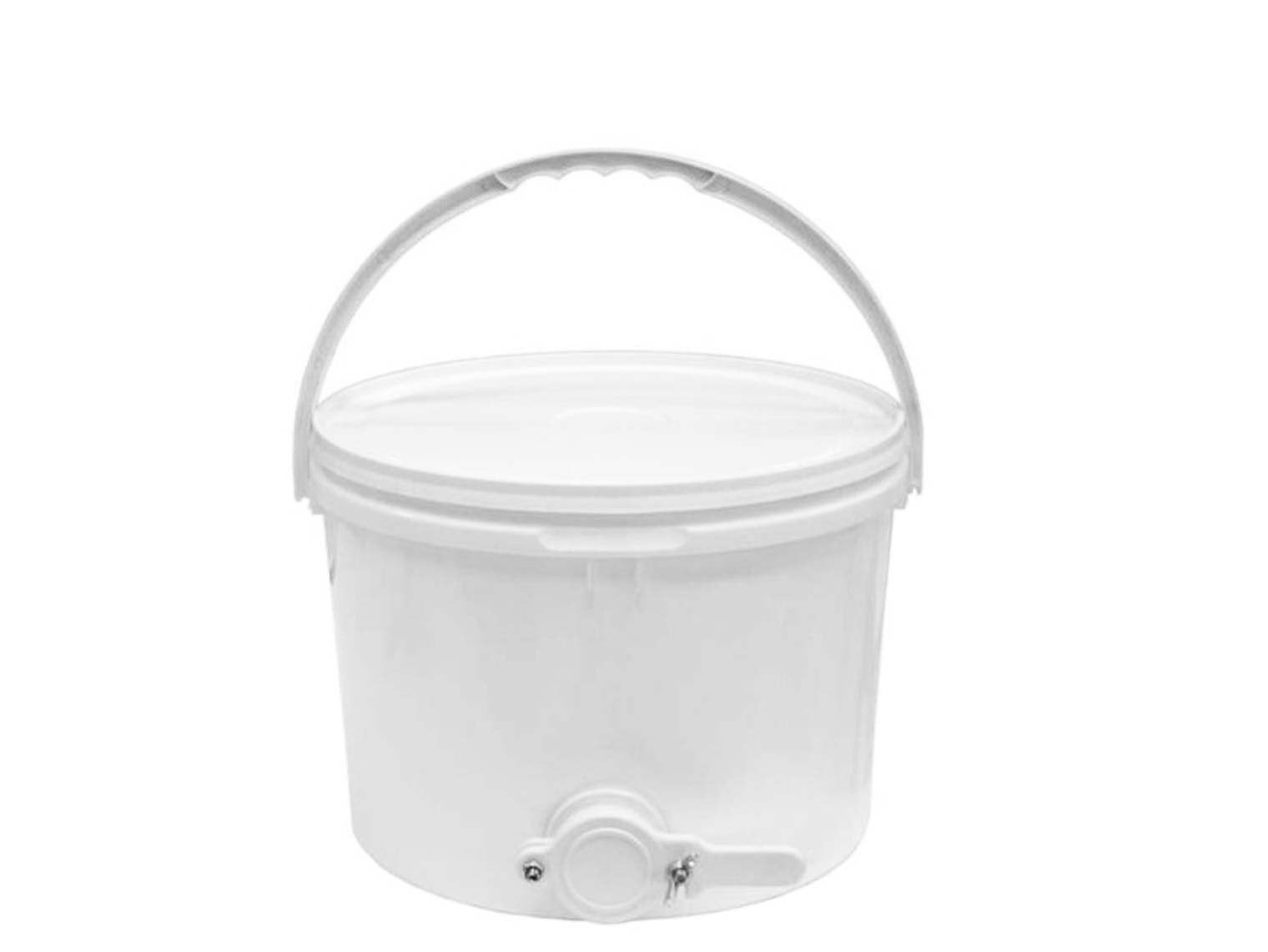 Aftapvat kunststof met deksel en snijkraan – 15 kg, Bijen