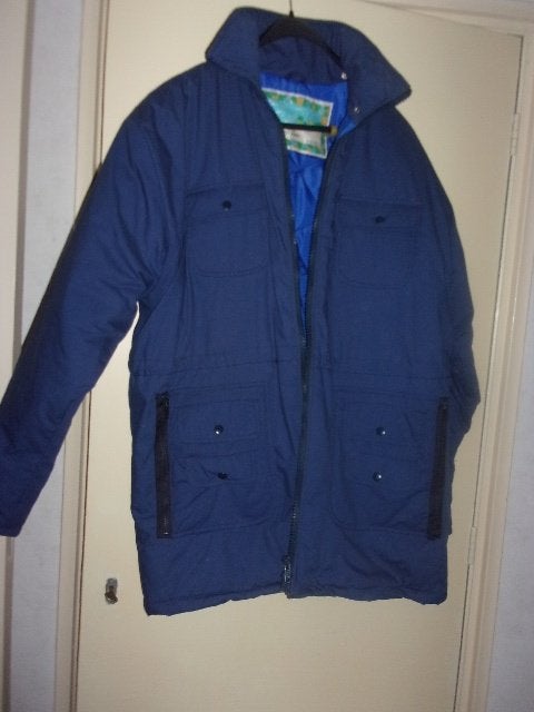 blauwe heren jas, Ophalen of Verzenden, Nieuw, Overige maten, Blauw