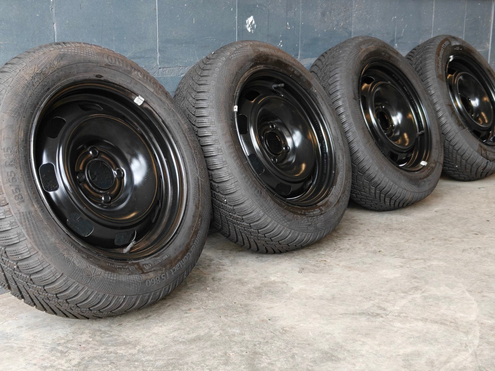 Originele Citroen C3 Peugeot 207 Winterset Continental, Gebruikt, 15 inch, Peugeot/Citroen, Banden en Velgen