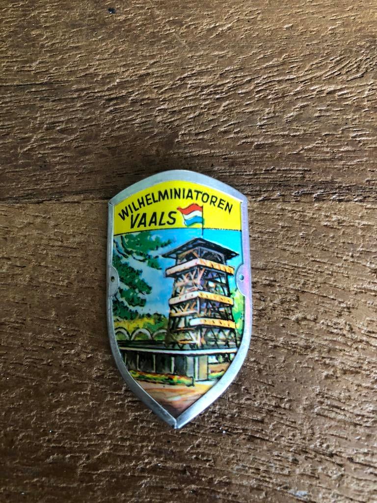 Wandelstokplaatje Wilheminatoren -Vaals -Limburg - Nederland, Ophalen of Verzenden, Nieuw, Stad of Land, Button