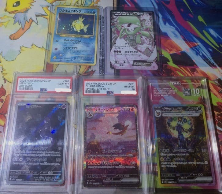 PSA 10, TAG 10 en zeldzame japanse kaarten, Ophalen of Verzenden, Zo goed als nieuw, Losse kaart, Foil
