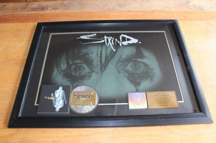 Staind - USA RIAA Certified Gold CD Award - very large, Ophalen of Verzenden, Gebruikt, Poster, Artwork of Schilderij