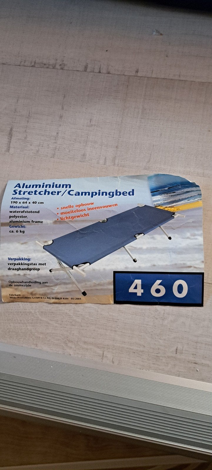 Aluminium Stretcher/Campingbed - Lichtgewicht en Compact, Ophalen, Gebruikt