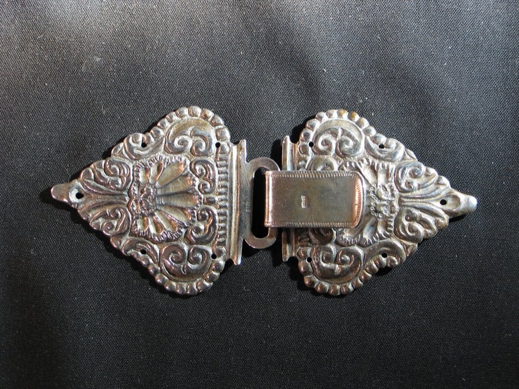 Mantelhaak en oog antiek zilver Meppel J. Jonker 1860. 2100, Antiek en Kunst, Ophalen of Verzenden, Zilver