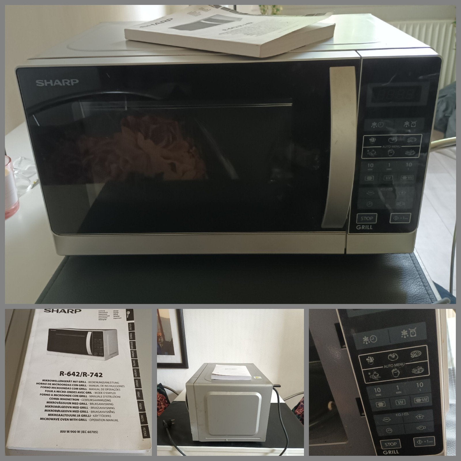 Sharp Combimagnetron R-642/R-742 met Grill ZGAN, Combimagnetron, Grill, Ophalen of Verzenden, Zo goed als nieuw