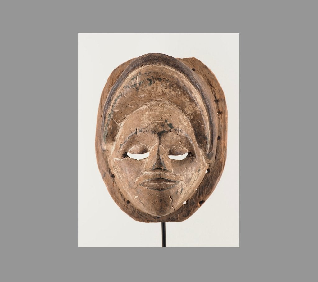 PUNU masker Gabon (200315-07), Hout, Afrika, Masker, 23 cm