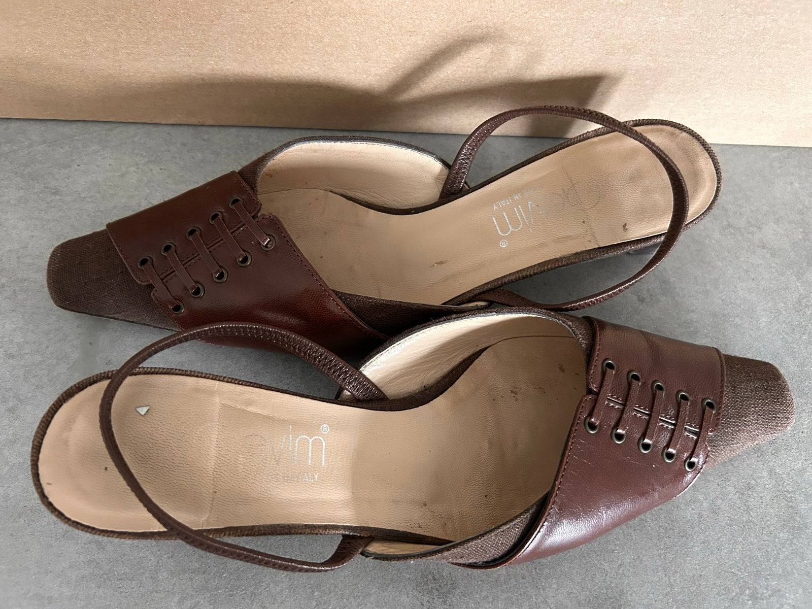 Slingbacks maat 39, Ophalen of Verzenden, Gedragen, Bruin, Pumps