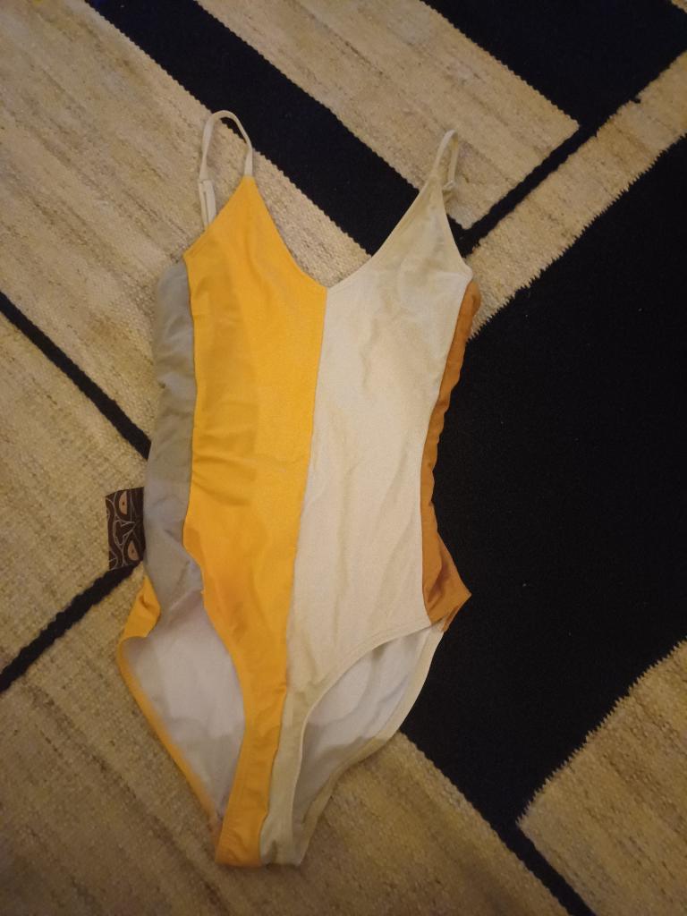 sexy one piece badpak ICHI wit-geel, nieuw met kaartje, Verzenden, Wit, Nieuw, Badpak