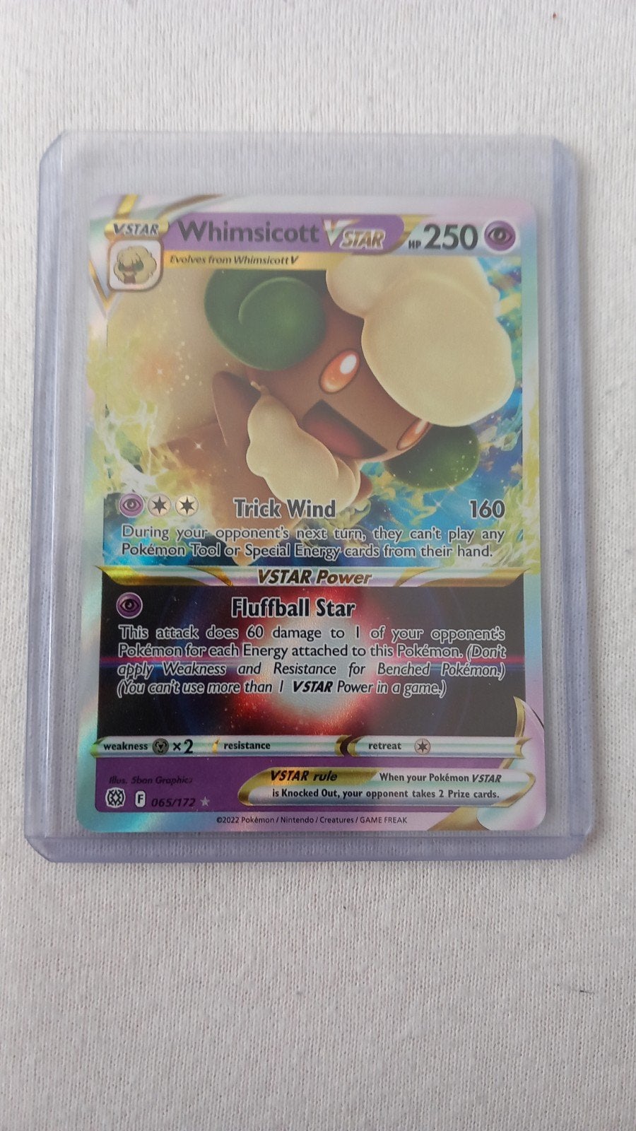 Whimsicott VSTAR (065/172) Pokémon kaart, Ophalen of Verzenden, Zo goed als nieuw, Losse kaart