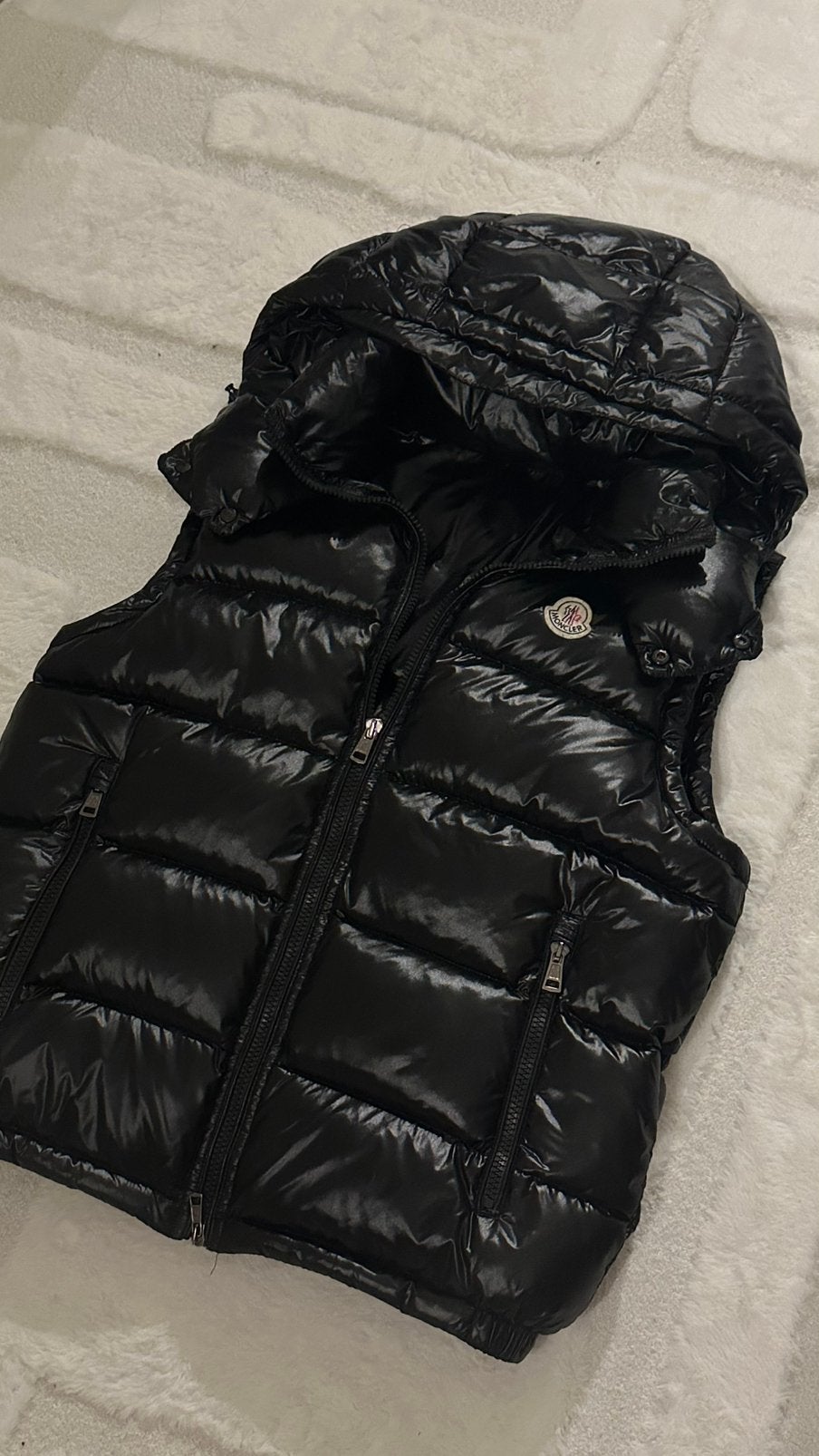 Moncler bodywarmer S, Ophalen of Verzenden, Zo goed als nieuw, Maat 46 (S) of kleiner, Zwart
