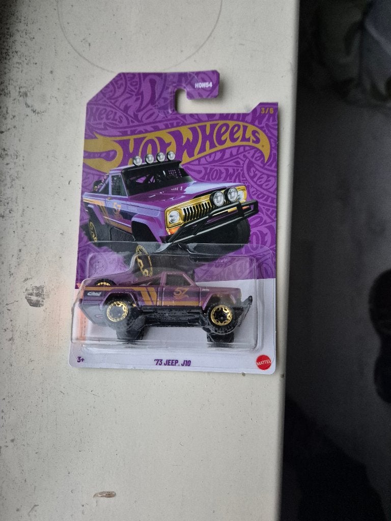 Hot Wheels '73 Jeep J10 Pearl and Chrome paars, Ophalen of Verzenden, Nieuw, Auto