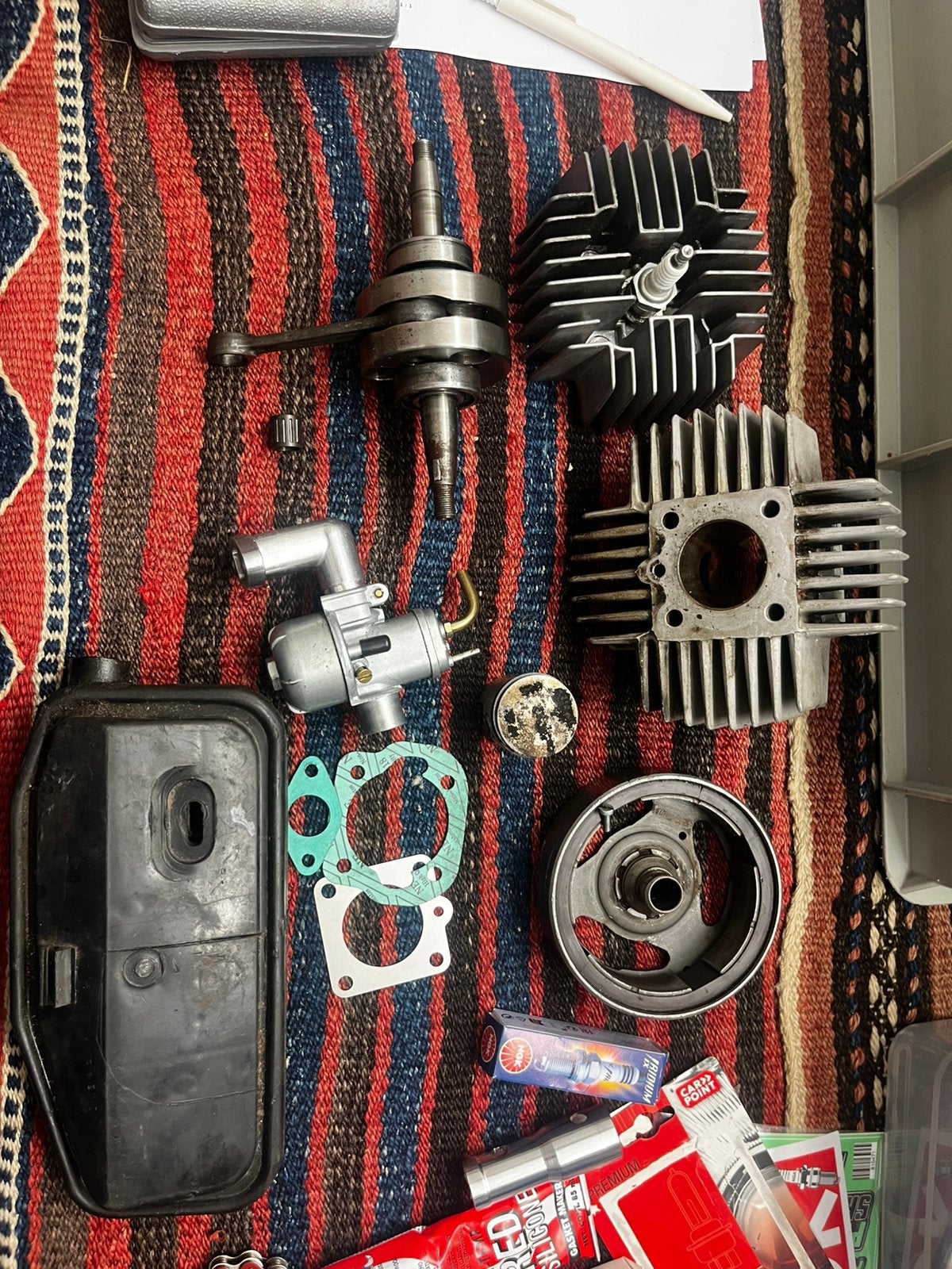 Volledige 50cc setup, Ophalen of Verzenden, Gebruikt, Cilinder