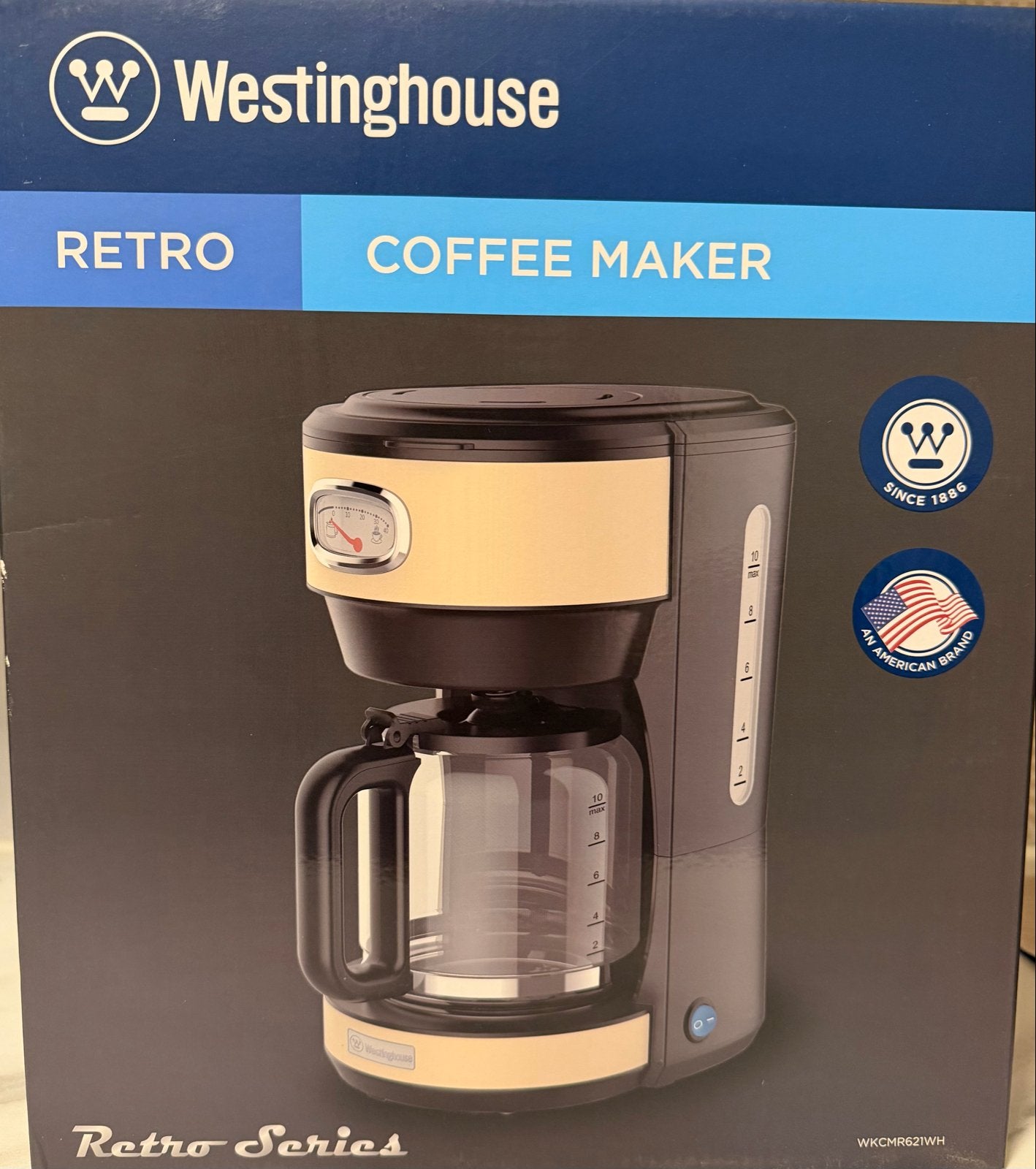 Westinghouse Retro Koffiezetapparaat - Nieuw in doos, Ophalen, 10 kopjes of meer, Gemalen koffie, Koffiemachine