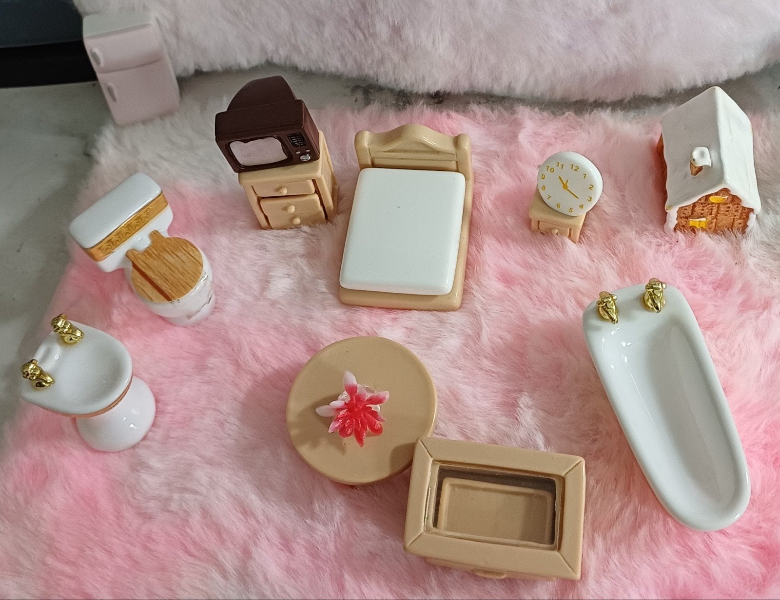 Poppenhuis set kleine meubels, Ophalen of Verzenden, Nieuw, Poppenhuis