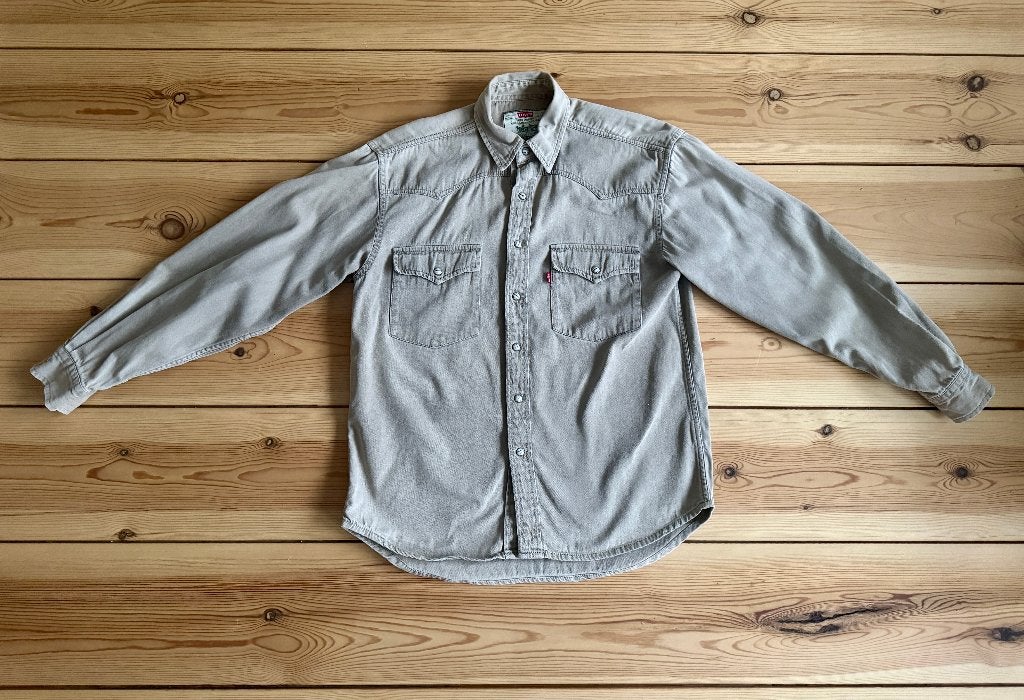 Blouse Levi's - Beige Denim - Maat Small / maat 36, Kleding | Dames, Blouses en Tunieken, Beige, Ophalen of Verzenden, Zo goed als nieuw
