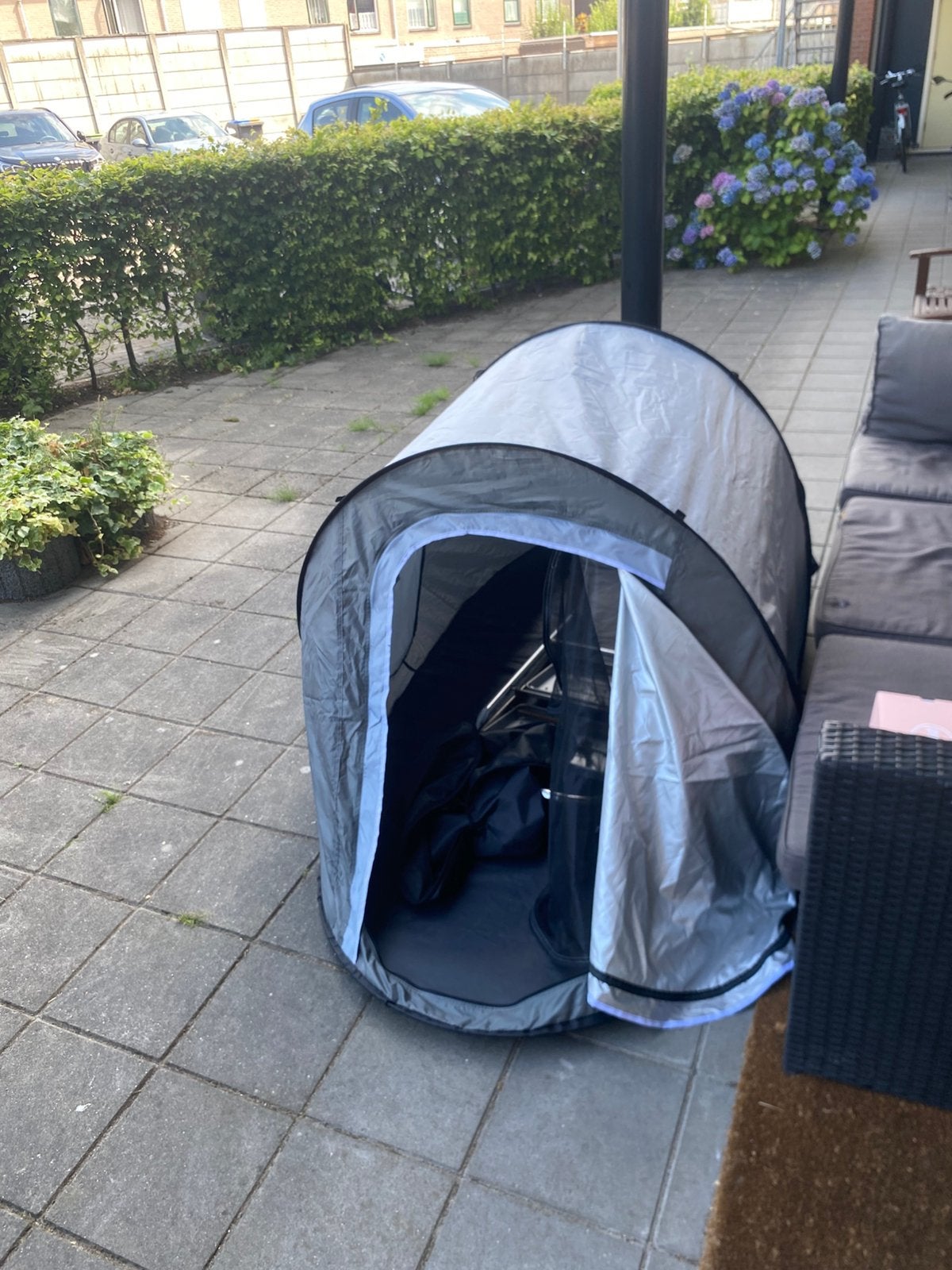 Opvouwbare tent, Ophalen, Zo goed als nieuw