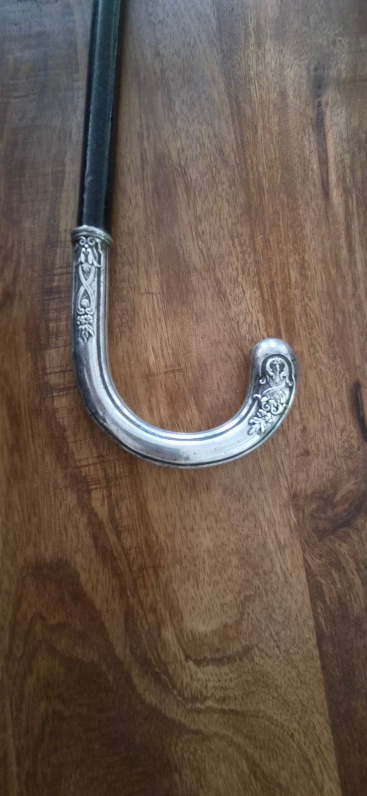 antieke wandelstok met zilveren handvat, Diversen, Ophalen of Verzenden, Gebruikt