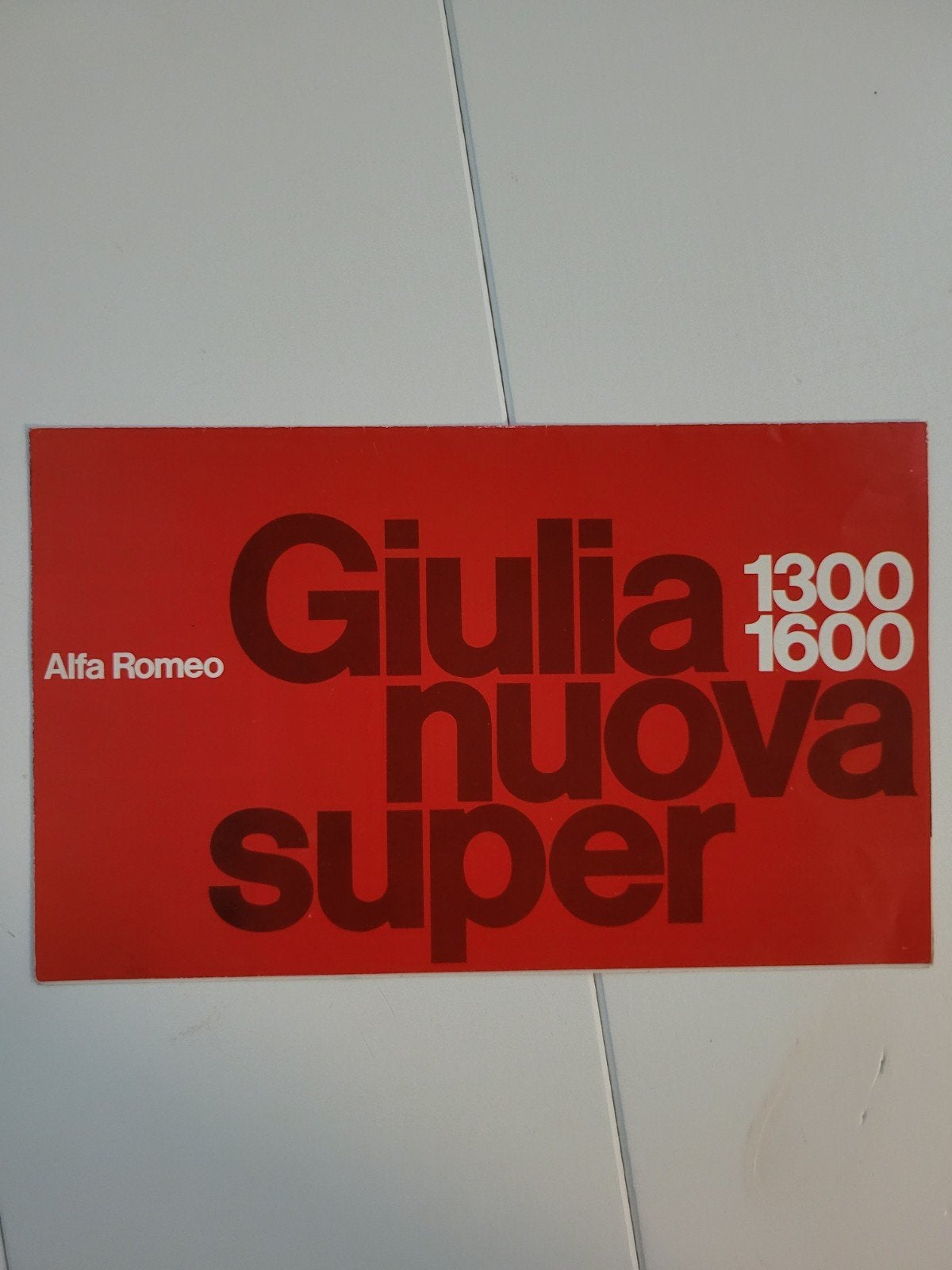 Alfa Romeo Giulia Nuova Super 1300 1600 brochure, Ophalen of Verzenden, Zo goed als nieuw, Alfa Romeo
