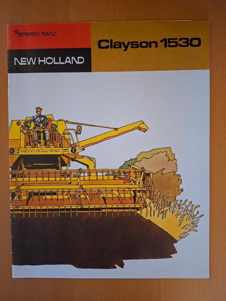 Folder New Holland Clayson 1530 combine, Verzenden, Gelezen, Tractor en Landbouw