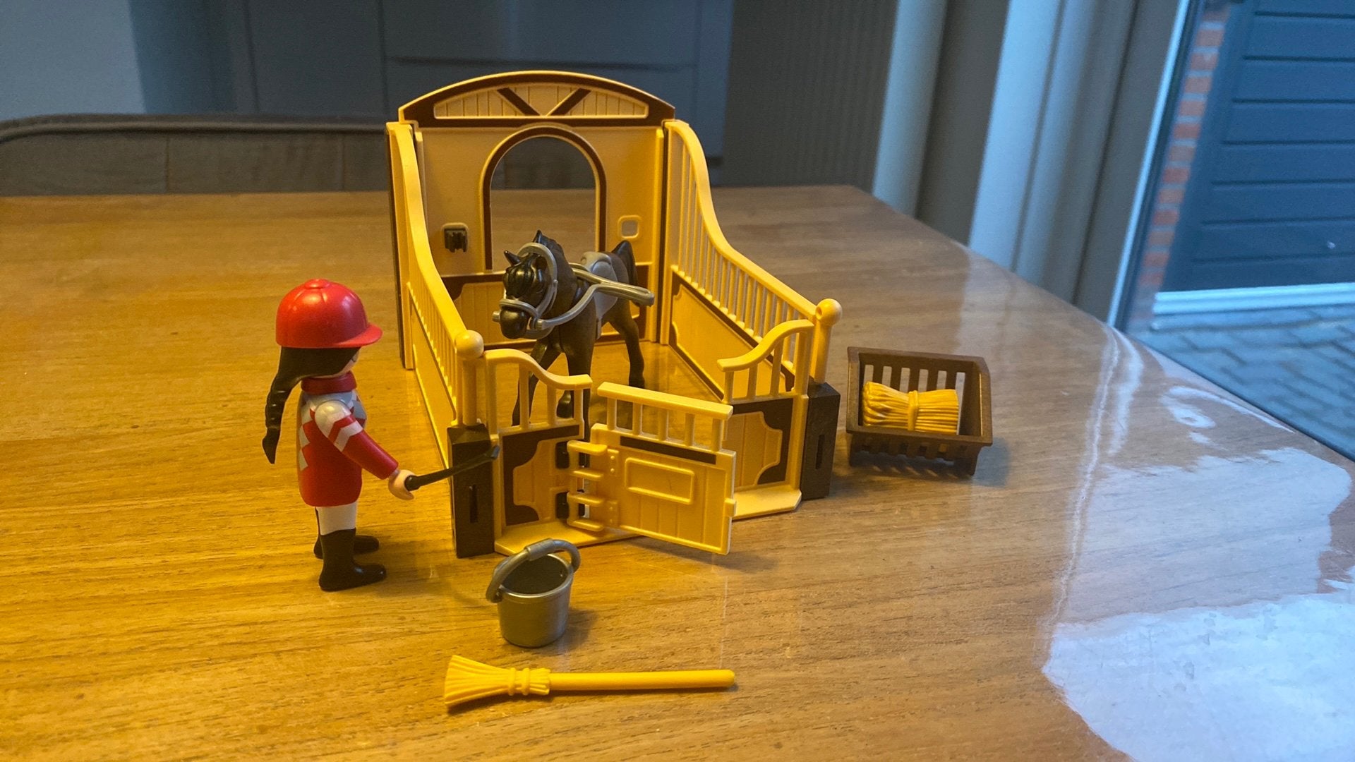 Playmobil Paardenstal met Ruiter en Paard 5112, Ophalen of Verzenden, Zo goed als nieuw, Complete set
