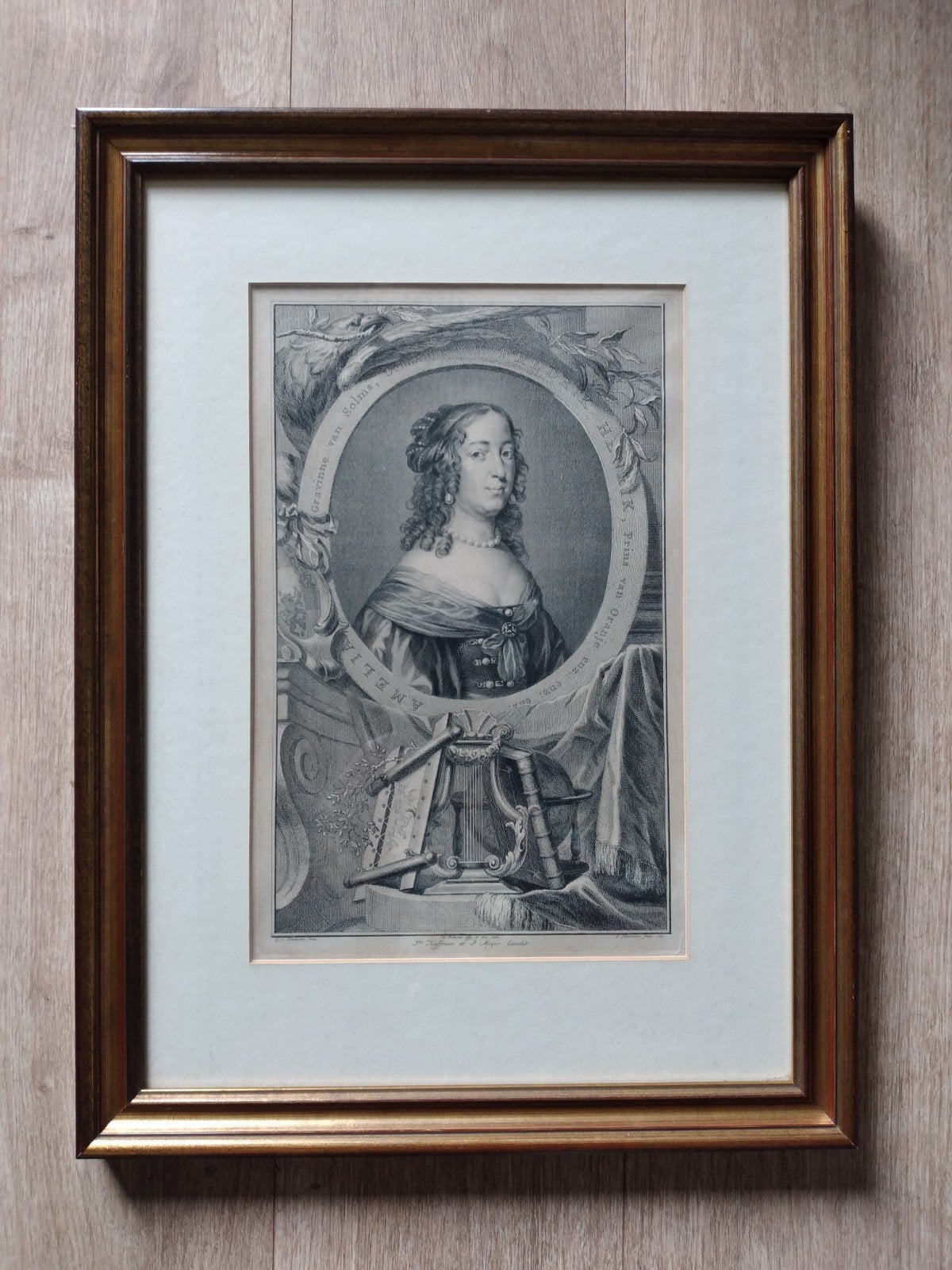 Amalia van Solms, gravure, ers, 1753, Antiek en Kunst, Ophalen of Verzenden
