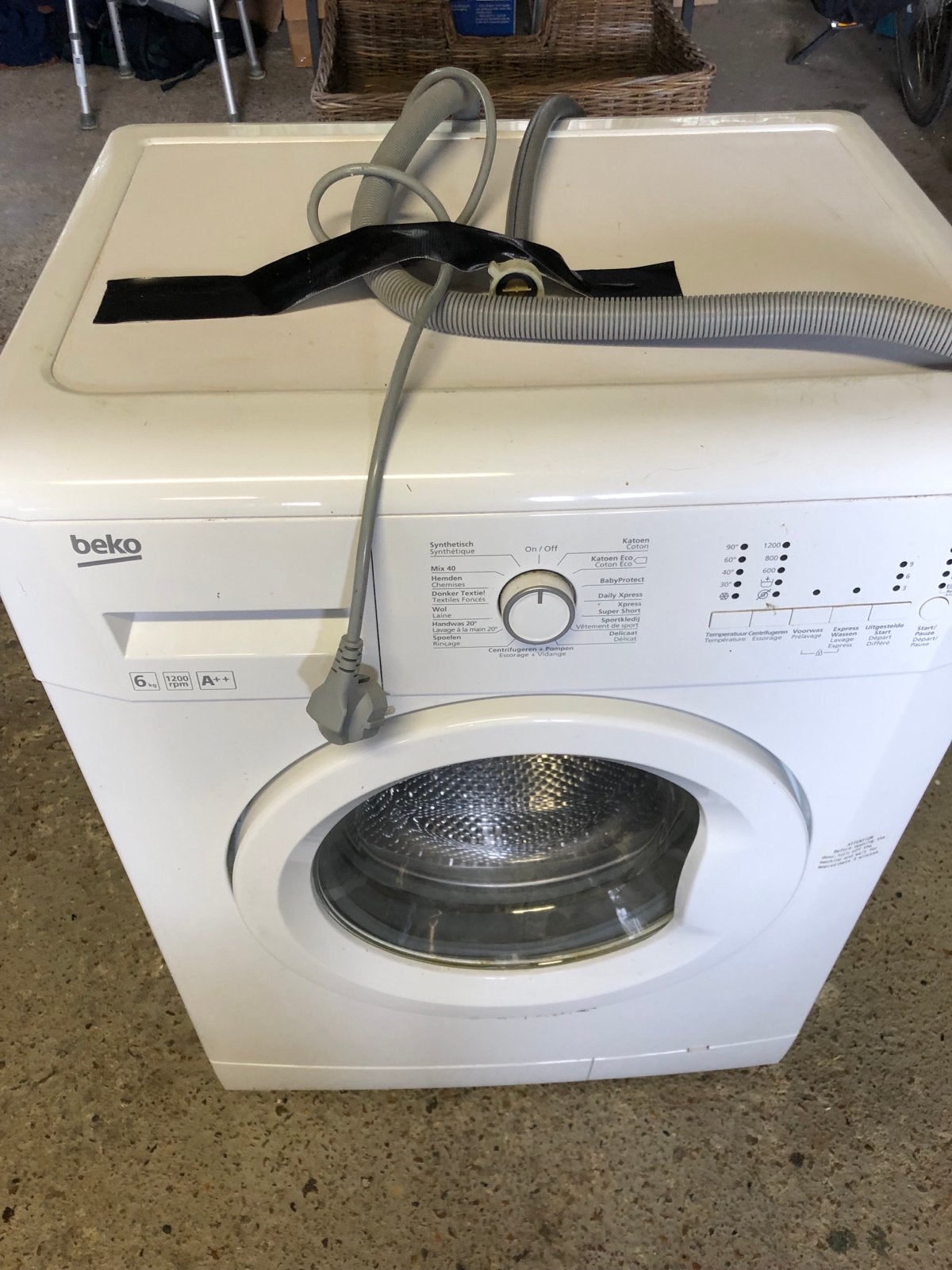 Beko WMB 61222 MC Wasmachine - 6kg, 1200 toeren, 45cm diep, Ophalen, 1200 tot 1600 toeren, Gebruikt, 4 tot 6 kg