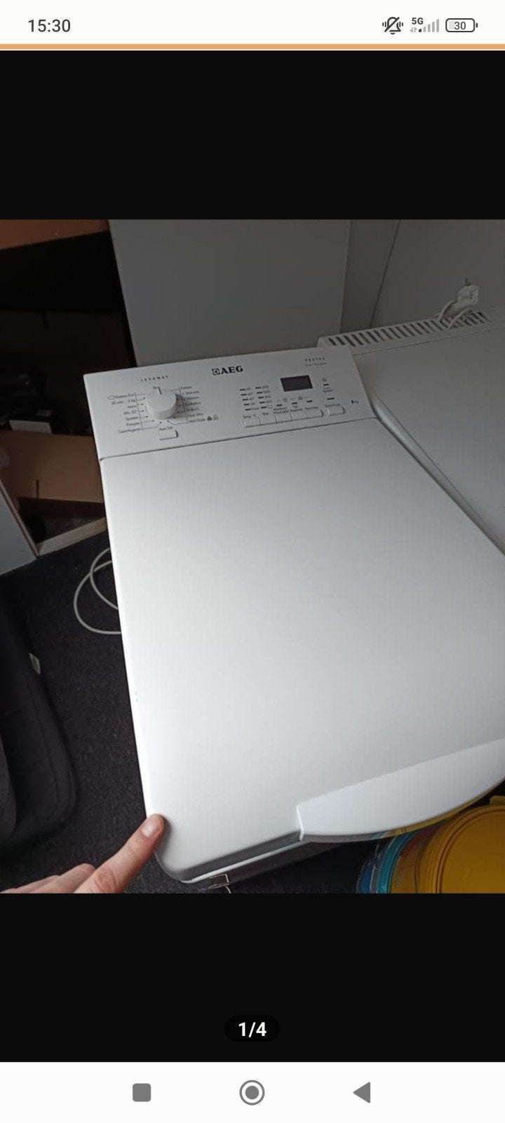 AEG Bovenlader Wasmachine - Compact en Efficiënt, Witgoed en Apparatuur, Wasmachines, Gebruikt, Bovenlader, 6 tot 8 kg, 85 tot 90 cm